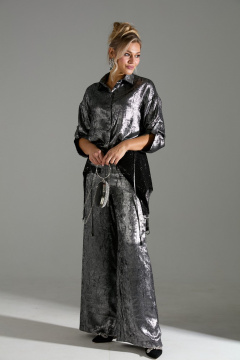 Блуза, брюки LM М98 серый_шиммер - фото 2