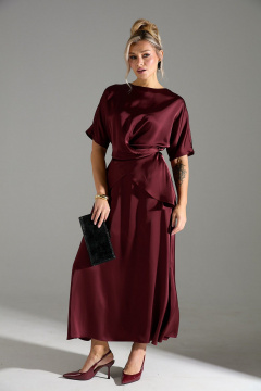 Блуза, юбка LM К1180114 бордовый - фото 1