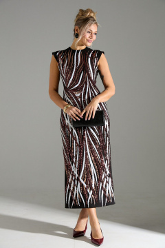 Платье LM М46 красное-белое - фото 5