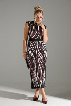 Платье LM М46 красное-белое - фото 2