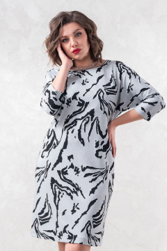 На каждый день свободное серое платье из трикотажа Avanti 1618 - фото 3