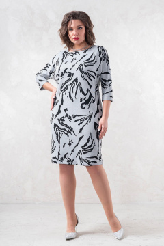 На каждый день свободное серое платье из трикотажа Avanti 1618 - фото 2