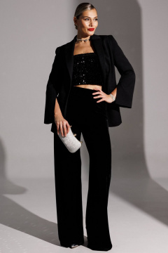 Брюки Мода Юрс 25-2947br черный - фото 1