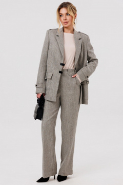 Брюки, жакет Faufilure С1576 серо-бежевый - фото 1