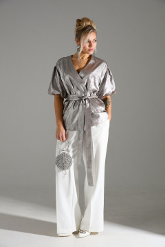 Брюки, жакет LM К1460110  бежевый_шиммер - фото 5