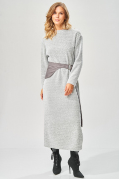 Платье Laikony L-573 серый_диагональ - фото 2