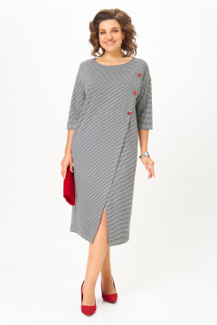 Платье Michel chic 2190 черно-белый - фото 1