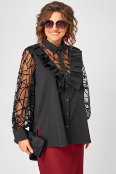 Блуза EVA GRANT 7174-1В черный - фото 1