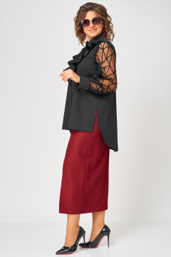 Блуза EVA GRANT 7174-1В черный - фото 5