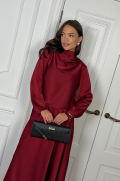 Блуза, юбка DAVA 2236 бордовый - фото 3