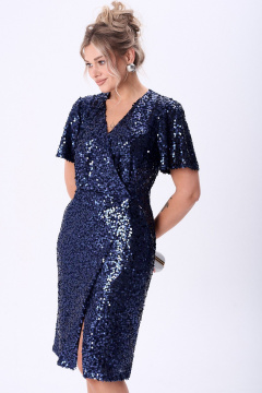 Платье AMUARt 1088 синий - фото 4