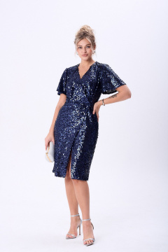 Платье AMUARt 1088 синий - фото 2