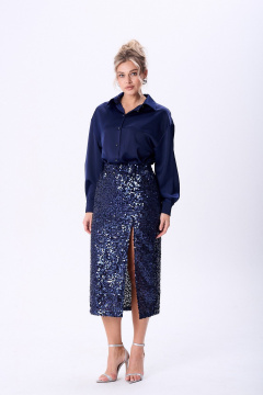 Блуза, юбка AMUARt 1093.1 синий - фото 1