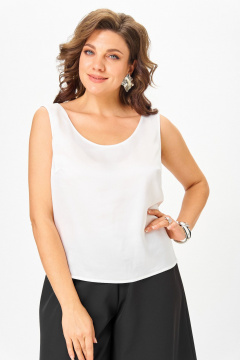 Блуза, брюки, топ ANASTASIA MAK 1287 черный+молочный - фото 3