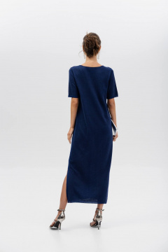Платье Romgil РВ0408-ХМ2 индиго,черный - фото 2