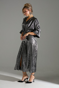 Платье LM М135 серый_шиммер - фото 3