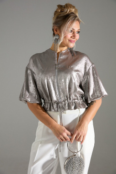Блуза LM М134 бежевый_шиммер - фото 1