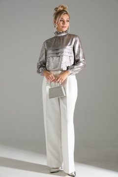 Блуза, брюки LM К710146 бежевый_шиммер - фото 2