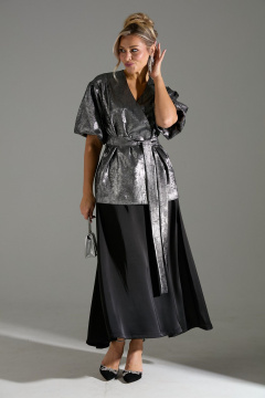 Жакет, юбка LM К1140110 серый_шиммер - фото 3