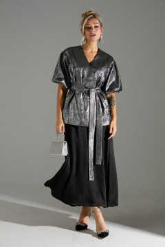 Жакет, юбка LM К1140110 серый_шиммер - фото 1