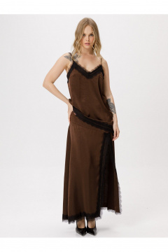 Топ, юбка PiRS 6363 коричневый - фото 1