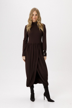 Платье PiRS 6380 коричневый - фото 1