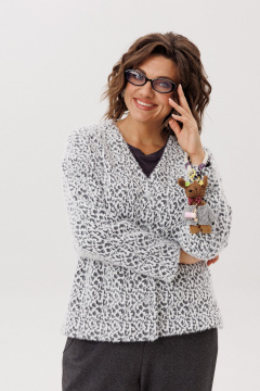 Жакет Anelli 1661 пушистый_лео - фото 4