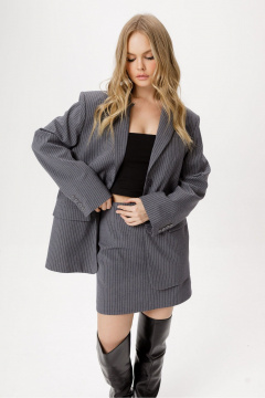Жакет, юбка PiRS 6410 серый - фото 3