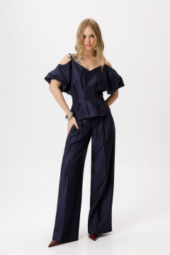 Блуза, брюки PiRS 6417 темно-синий - фото 1