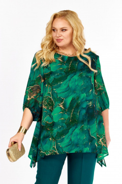 Блуза Элль-стиль 2263/14а изумруд - фото 2