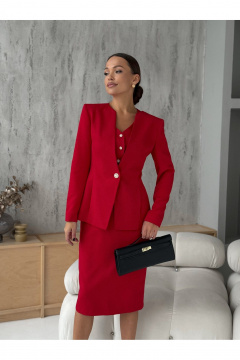 Жакет, платье Dilana VIP 2106 красный - фото 5