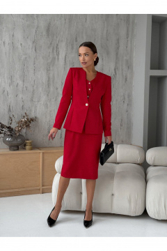 Жакет, платье Dilana VIP 2106 красный - фото 2