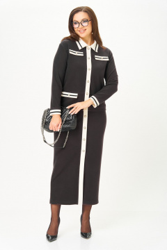 Жакет, юбка БагираАнТа 1088 графит-молоко - фото 1