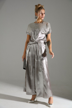 Блуза, брюки LM К180143 бежевый_шиммер - фото 3