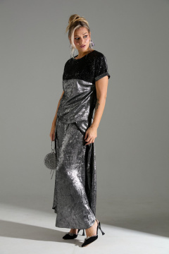 Блуза, брюки LM К180143 серый_шиммер - фото 3