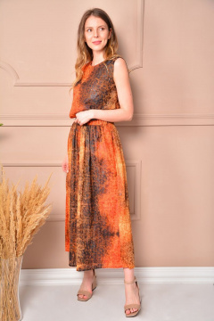 Летний костюм из цветного шифона с брюками и топом LM ПЛ5054 - фото 1