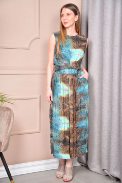 Цветной костюм из шифона с брюками и топом LM ПЛ5055 - фото 3