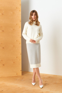 Юбка Barbara Geratti С8329BG молочный/серый - фото 3