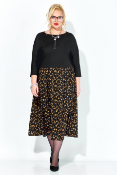 Платье Anastasia 1309 черный+принт - фото 4