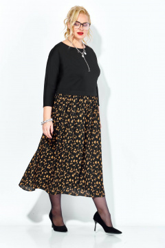 Платье Anastasia 1309 черный+принт - фото 2