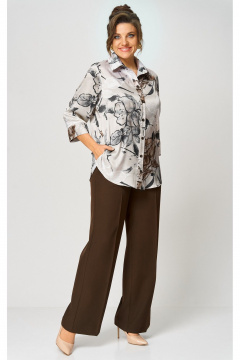 Брюки БелЭльСтиль 601-2_88_22 коричневый - фото 3