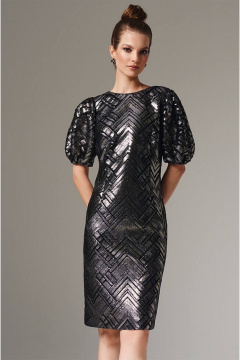 Платье Nelva 51613 черно-золотистый - фото 3