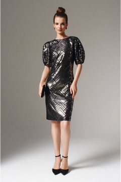 Платье Nelva 51613 черно-золотистый - фото 1