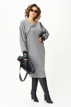 Платье Karina deLux M-1402 серый - фото 4