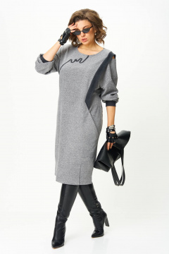 Платье Karina deLux M-1402 серый - фото 3