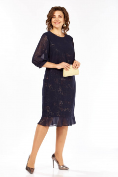 Платье Karina deLux M-1409 темно-синий - фото 2