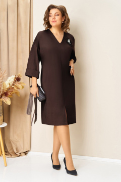 Платье VOLNA 1443 шоколадно-коричневый - фото 2