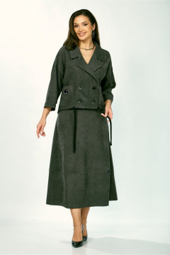 Жакет, юбка ZigzagStyle 608 темный мох - фото 1
