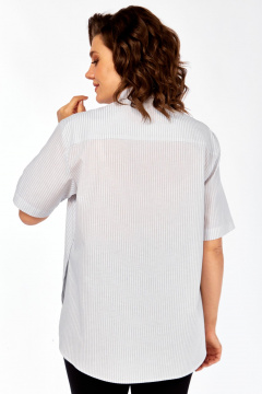 Рубашка Avenue 0338-4 полоска_серый+молочный - фото 5