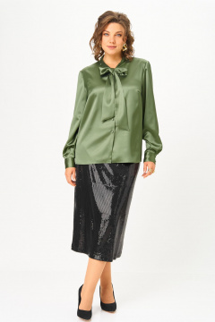 Блуза Andina city 5042-25 оливковый - фото 3
